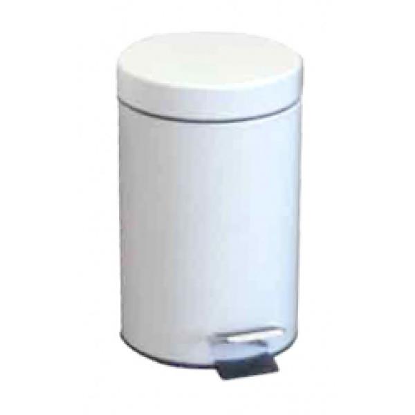 5l-Pedal-Operated-Bin-White-With-Plastic-Liner